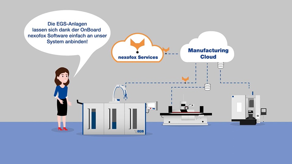 eine Frau vor einer Maschine